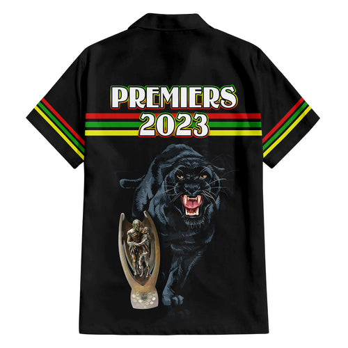 panther-premierships-family-matching-summer-maxi-dress-and-hawaiian-shirt-go-champions-2023-black-simple-style