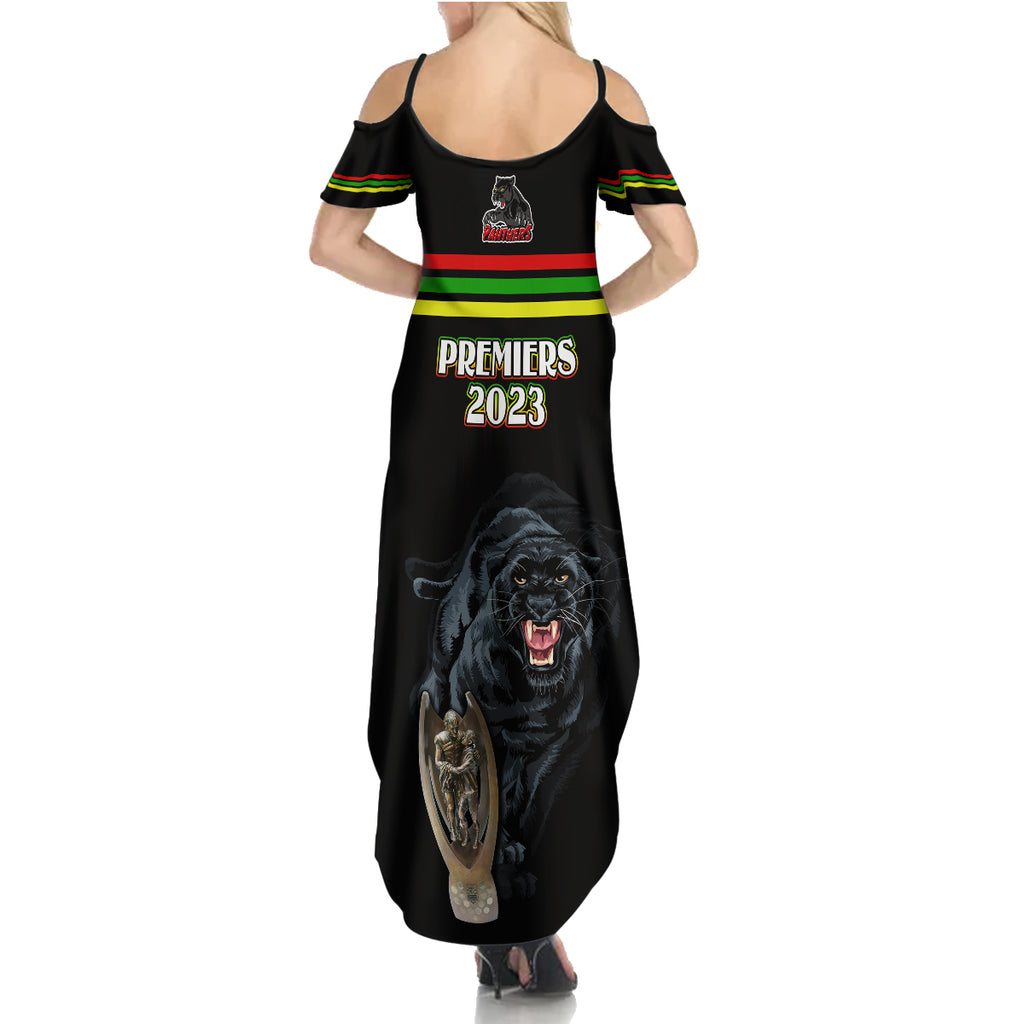 panther-premierships-family-matching-summer-maxi-dress-and-hawaiian-shirt-go-champions-2023-black-simple-style
