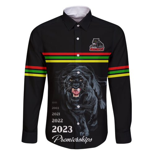 panther-premierships-family-matching-tank-maxi-dress-and-hawaiian-shirt-go-champions-2023-black-simple-style