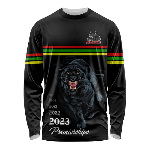 panther-premierships-long-sleeve-shirt-go-champions-2023-black-simple-style