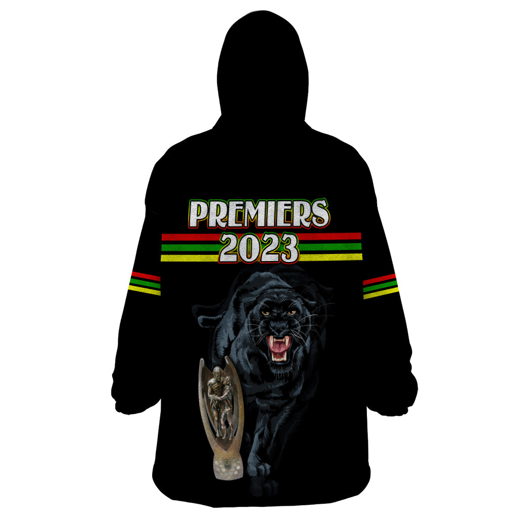 panther-premierships-wearable-blanket-hoodie-go-champions-2023-black-simple-style