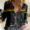 panther-premierships-women-casual-shirt-go-champions-2023-black-simple-style