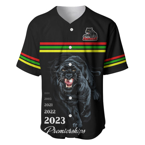 custom-panther-premierships-baseball-jersey-go-champions-2023-black-simple-style