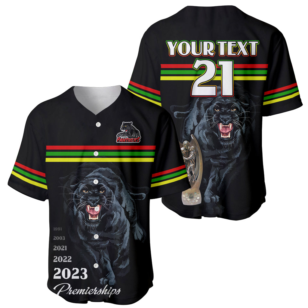 custom-panther-premierships-baseball-jersey-go-champions-2023-black-simple-style