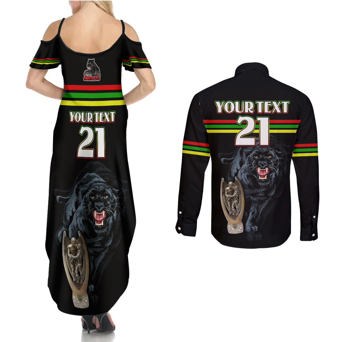 custom-panther-premierships-couples-matching-summer-maxi-dress-and-long-sleeve-button-shirts-go-champions-2023-black-simple-style