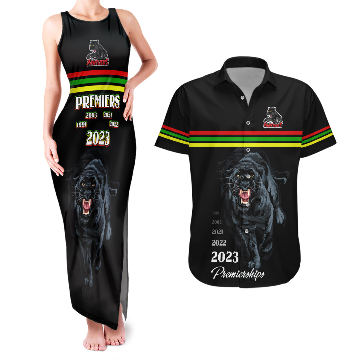custom-panther-premierships-couples-matching-tank-maxi-dress-and-hawaiian-shirt-go-champions-2023-black-simple-style