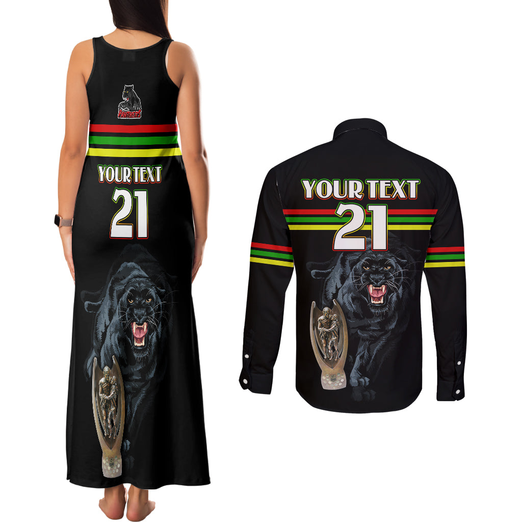 custom-panther-premierships-couples-matching-tank-maxi-dress-and-long-sleeve-button-shirts-go-champions-2023-black-simple-style