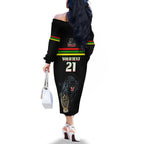 custom-panther-premierships-family-matching-off-shoulder-long-sleeve-dress-and-hawaiian-shirt-go-champions-2023-black-simple-style