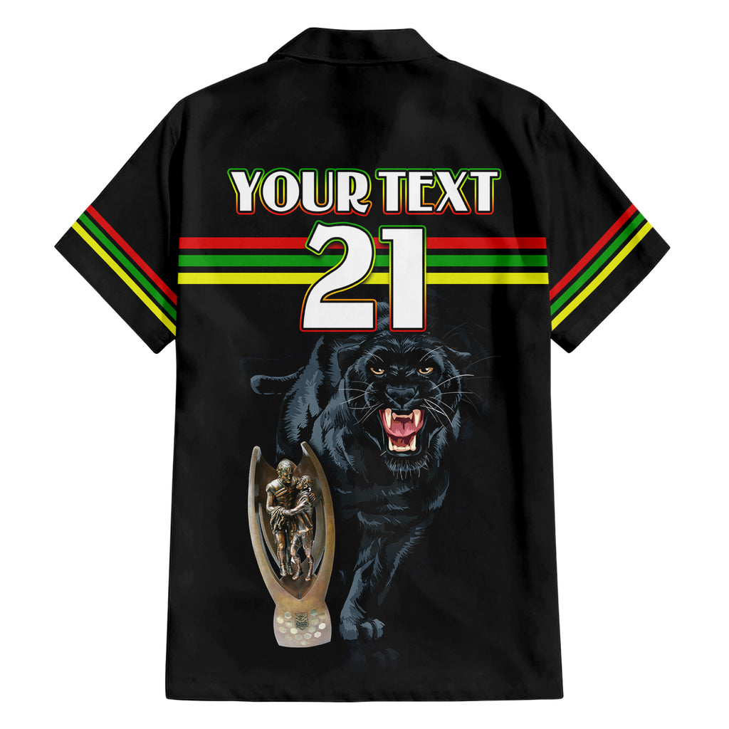 custom-panther-premierships-family-matching-short-sleeve-bodycon-dress-and-hawaiian-shirt-go-champions-2023-black-simple-style