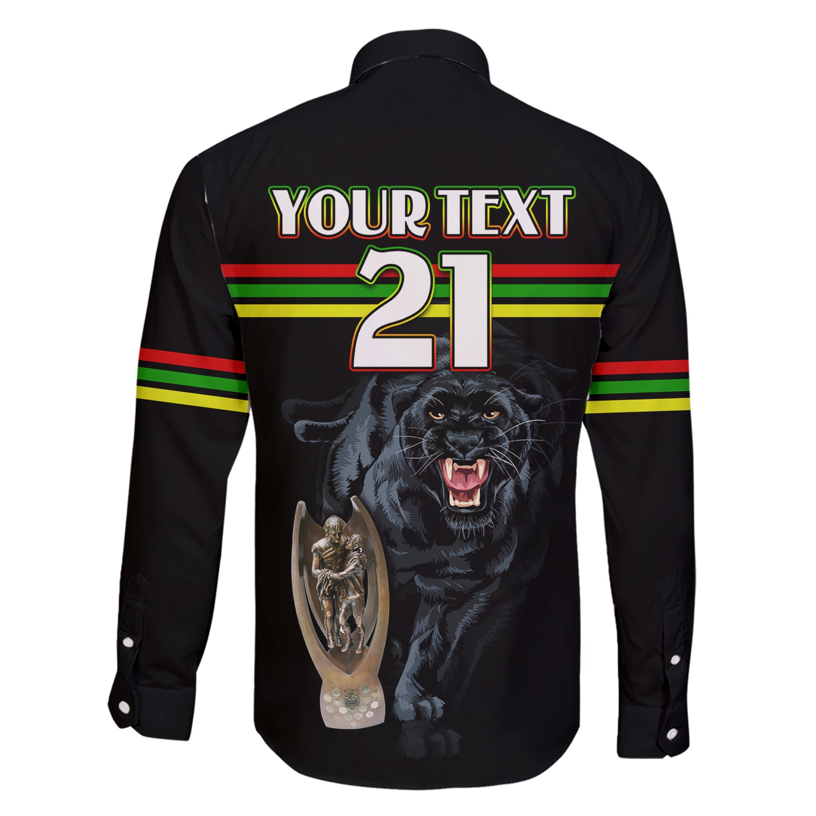 custom-panther-premierships-family-matching-short-sleeve-bodycon-dress-and-hawaiian-shirt-go-champions-2023-black-simple-style