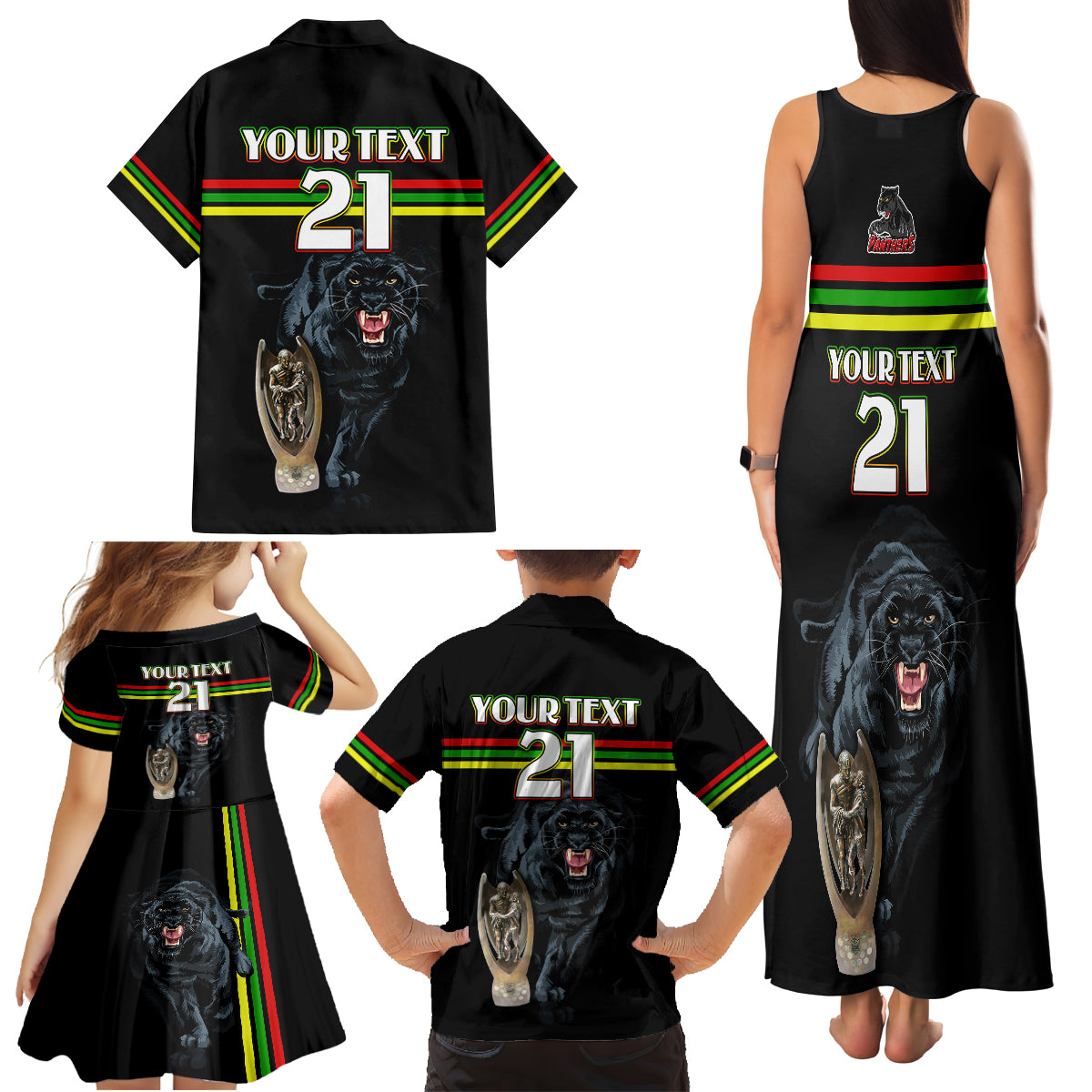 custom-panther-premierships-family-matching-tank-maxi-dress-and-hawaiian-shirt-go-champions-2023-black-simple-style