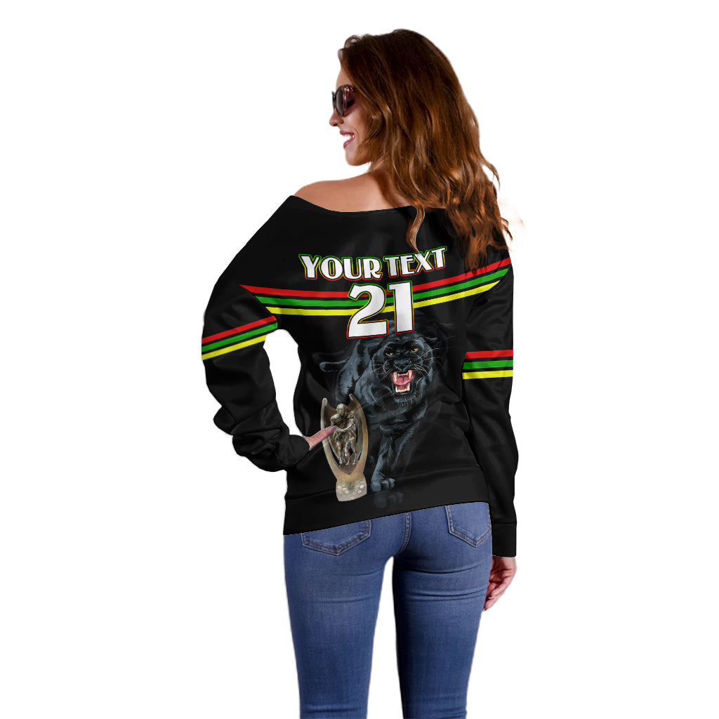 custom-panther-premierships-off-shoulder-sweater-go-champions-2023-black-simple-style