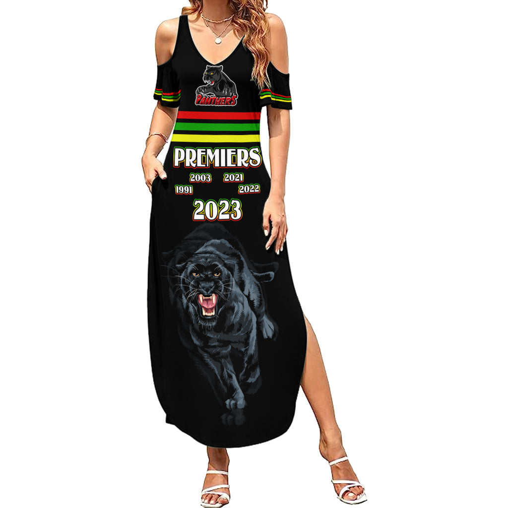 custom-panther-premierships-summer-maxi-dress-go-champions-2023-black-simple-style