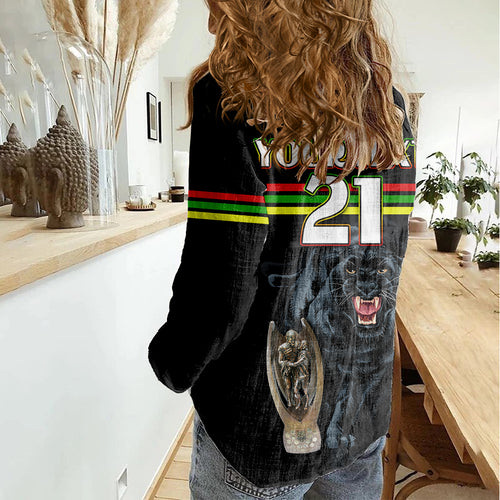 custom-panther-premierships-women-casual-shirt-go-champions-2023-black-simple-style