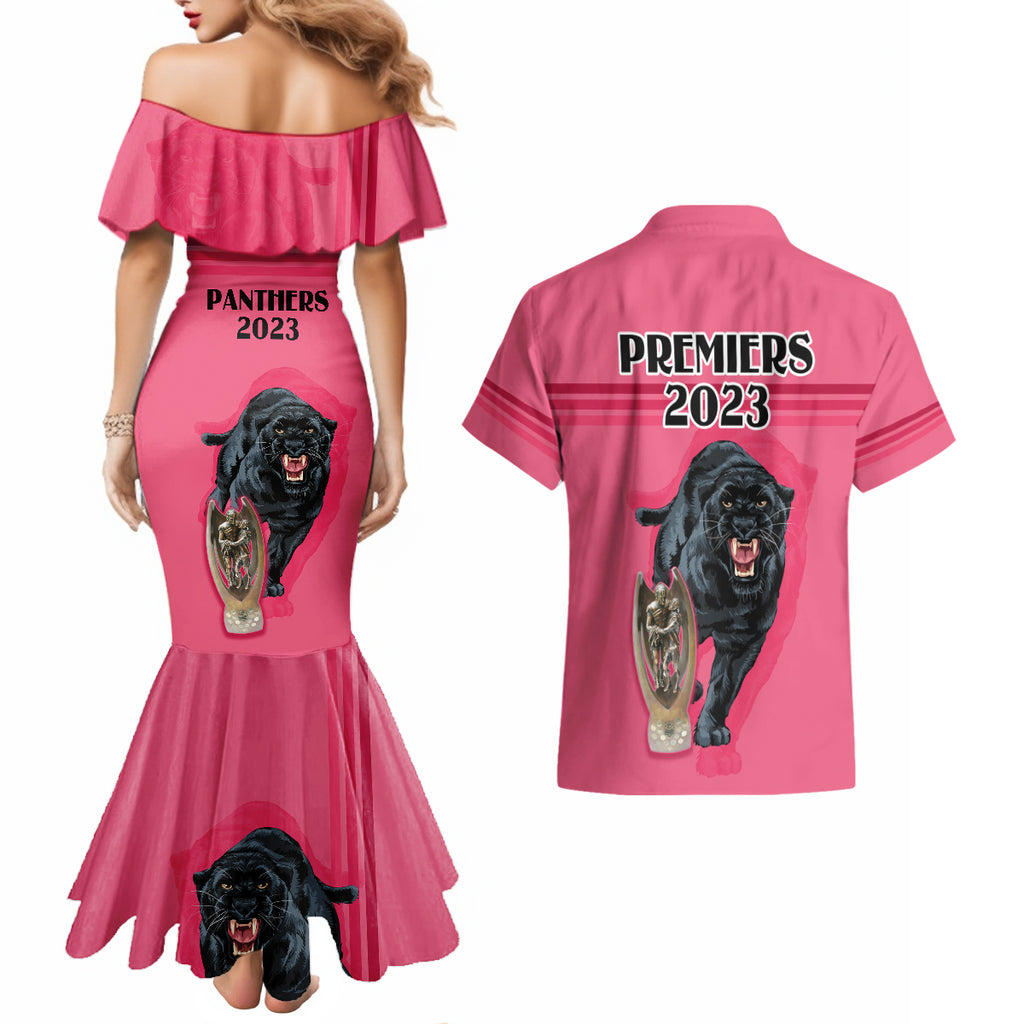 panther-premierships-couples-matching-mermaid-dress-and-hawaiian-shirt-go-champions-2023-pink-simple-style