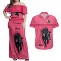 panther-premierships-couples-matching-off-shoulder-maxi-dress-and-hawaiian-shirt-go-champions-2023-pink-simple-style