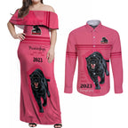 panther-premierships-couples-matching-off-shoulder-maxi-dress-and-long-sleeve-button-shirts-go-champions-2023-pink-simple-style