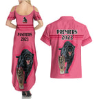 panther-premierships-couples-matching-summer-maxi-dress-and-hawaiian-shirt-go-champions-2023-pink-simple-style
