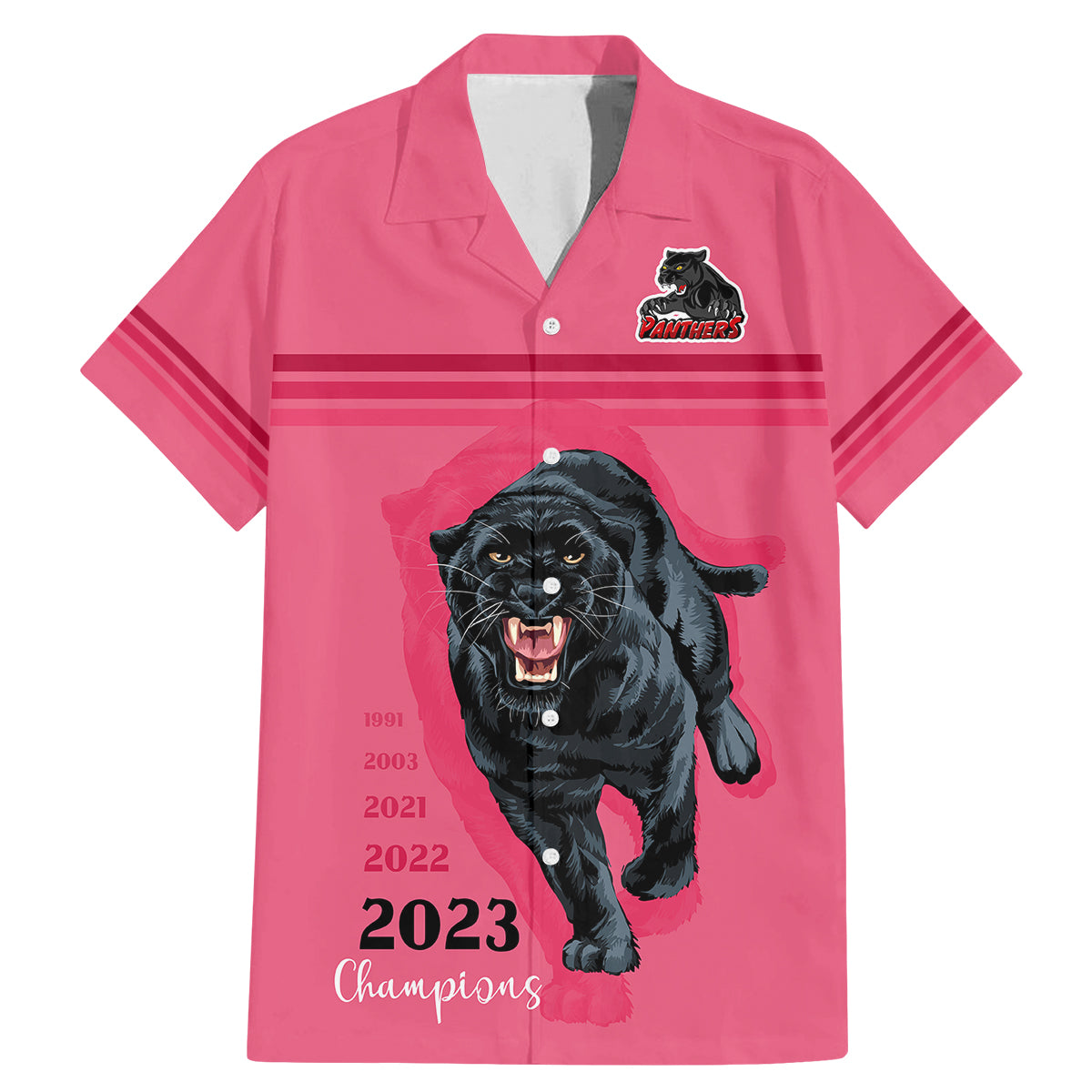 panther-premierships-family-matching-mermaid-dress-and-hawaiian-shirt-go-champions-2023-pink-simple-style