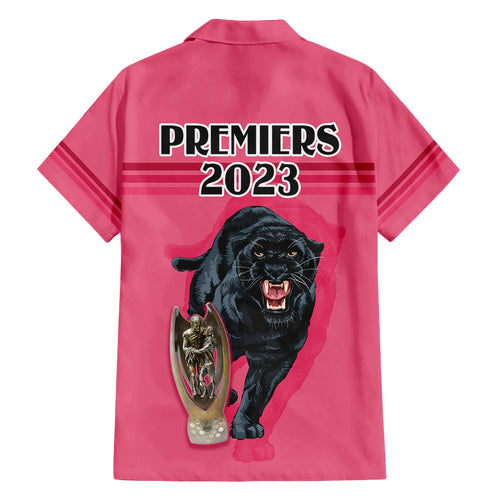 panther-premierships-family-matching-off-shoulder-maxi-dress-and-hawaiian-shirt-go-champions-2023-pink-simple-style