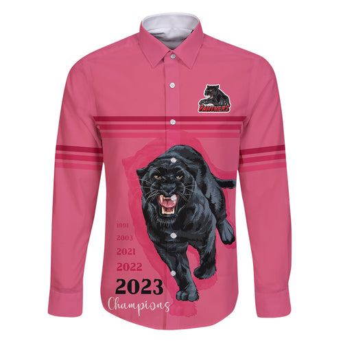 panther-premierships-family-matching-puletasi-dress-and-hawaiian-shirt-go-champions-2023-pink-simple-style