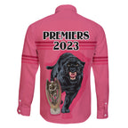panther-premierships-family-matching-short-sleeve-bodycon-dress-and-hawaiian-shirt-go-champions-2023-pink-simple-style