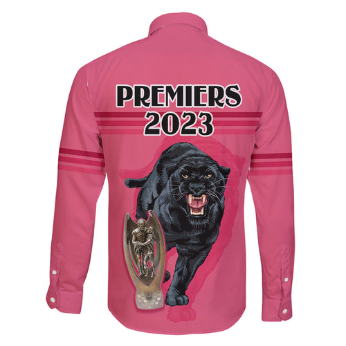 panther-premierships-family-matching-summer-maxi-dress-and-hawaiian-shirt-go-champions-2023-pink-simple-style