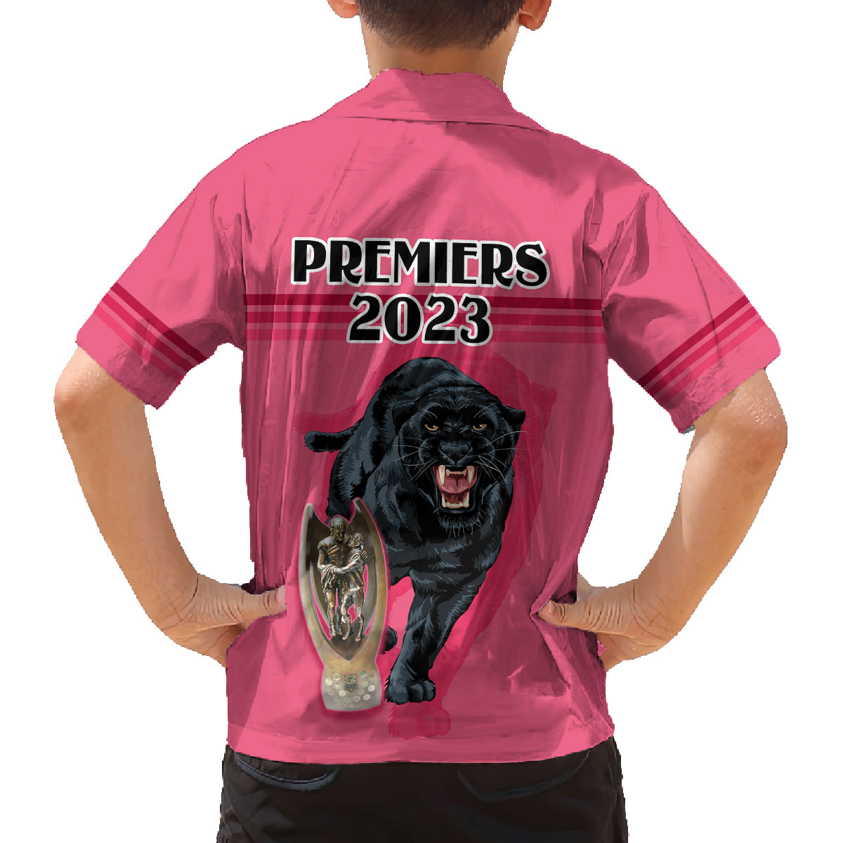 panther-premierships-family-matching-tank-maxi-dress-and-hawaiian-shirt-go-champions-2023-pink-simple-style