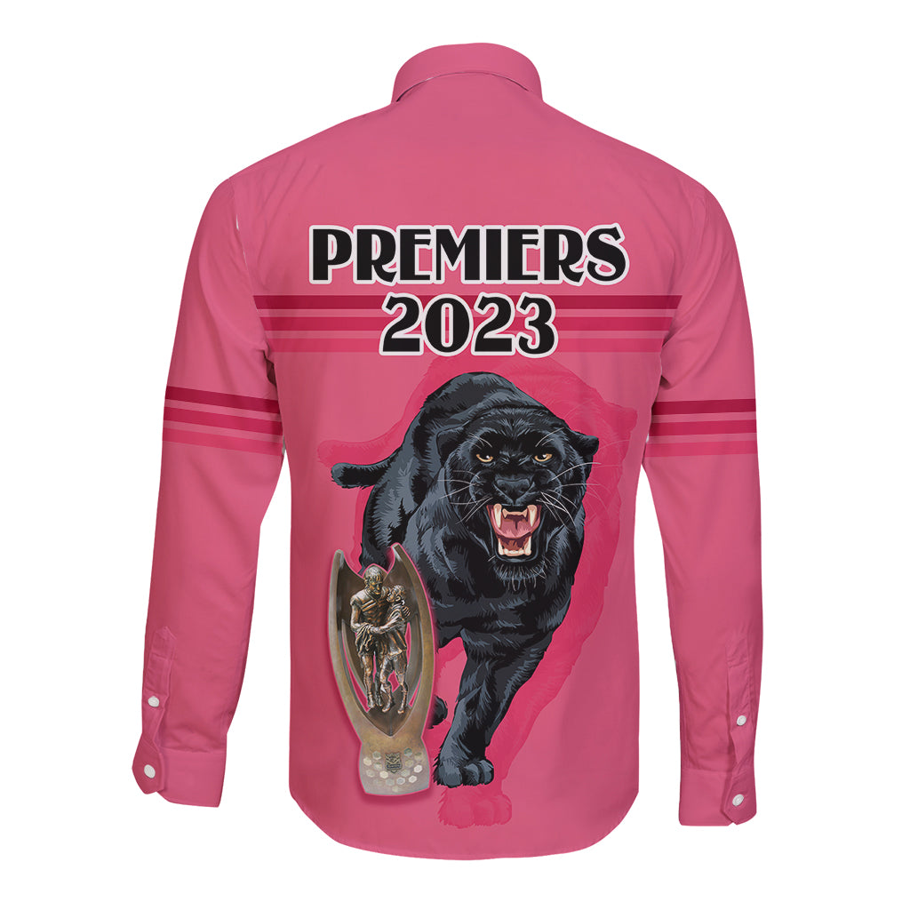 panther-premierships-long-sleeve-button-shirt-go-champions-2023-pink-simple-style