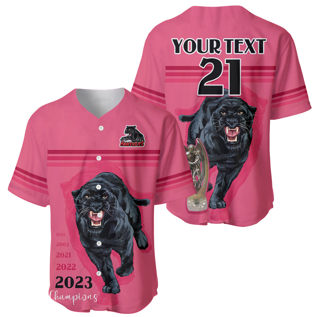 custom-panther-premierships-baseball-jersey-go-champions-2023-pink-simple-style