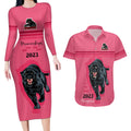 custom-panther-premierships-couples-matching-long-sleeve-bodycon-dress-and-hawaiian-shirt-go-champions-2023-pink-simple-style