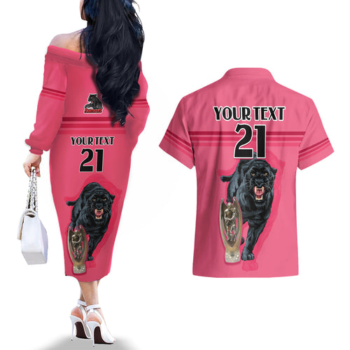 custom-panther-premierships-couples-matching-off-the-shoulder-long-sleeve-dress-and-hawaiian-shirt-go-champions-2023-pink-simple-style
