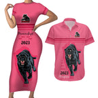 custom-panther-premierships-couples-matching-short-sleeve-bodycon-dress-and-hawaiian-shirt-go-champions-2023-pink-simple-style