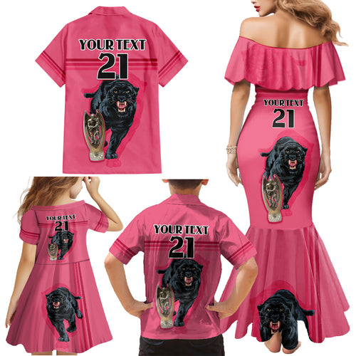 custom-panther-premierships-family-matching-mermaid-dress-and-hawaiian-shirt-go-champions-2023-pink-simple-style