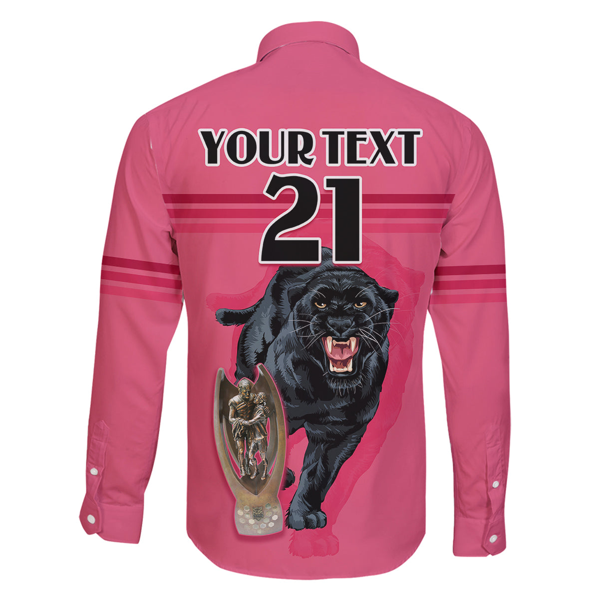 custom-panther-premierships-family-matching-off-shoulder-maxi-dress-and-hawaiian-shirt-go-champions-2023-pink-simple-style