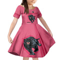 custom-panther-premierships-kid-short-sleeve-dress-go-champions-2023-pink-simple-style