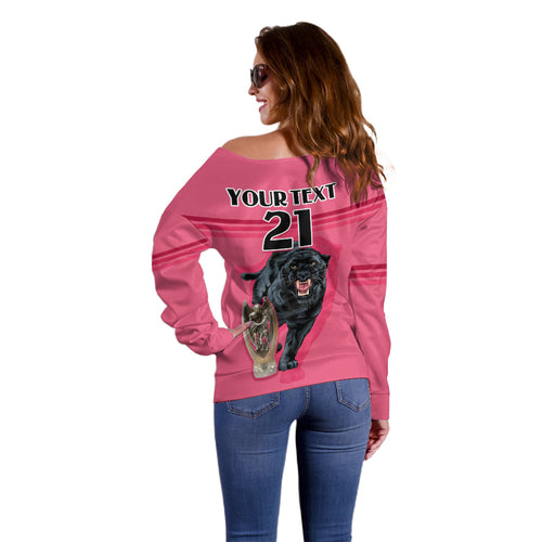 custom-panther-premierships-off-shoulder-sweater-go-champions-2023-pink-simple-style