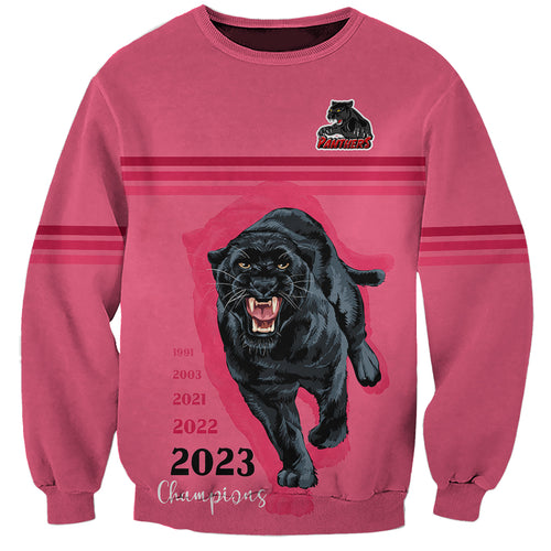custom-panther-premierships-sweatshirt-go-champions-2023-pink-simple-style