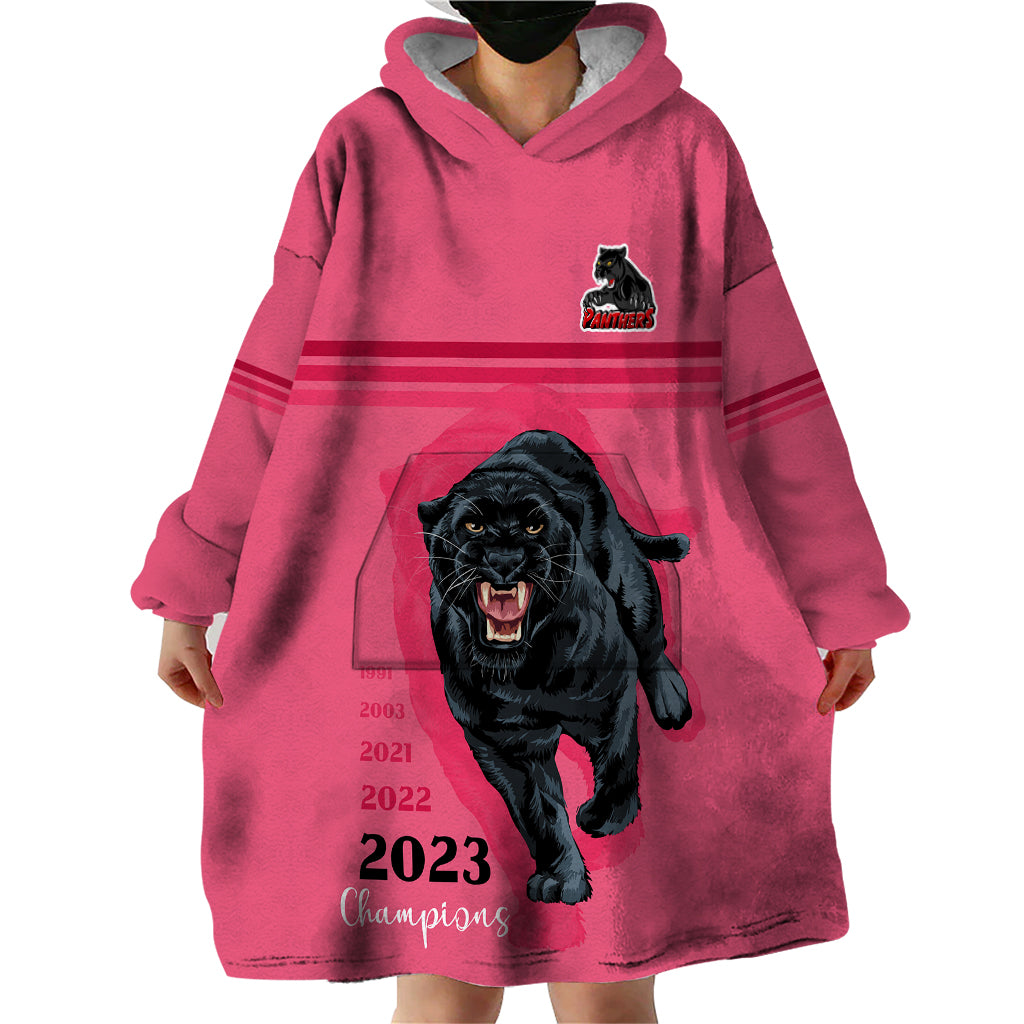 custom-panther-premierships-wearable-blanket-hoodie-go-champions-2023-pink-simple-style
