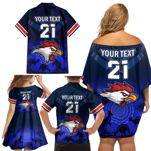 custom-rosster-easts-to-win-family-matching-off-shoulder-short-dress-and-hawaiian-shirt-sydney-rugby-est-1908-boomerang-indeginous
