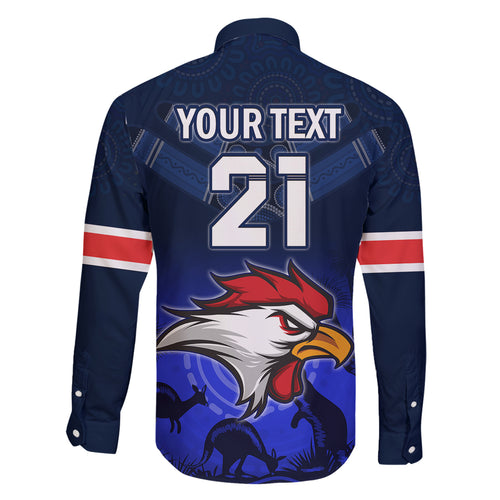 custom-rosster-easts-to-win-family-matching-off-shoulder-short-dress-and-hawaiian-shirt-sydney-rugby-est-1908-boomerang-indeginous