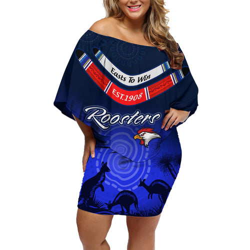 custom-rosster-easts-to-win-family-matching-off-shoulder-short-dress-and-hawaiian-shirt-sydney-rugby-est-1908-boomerang-indeginous