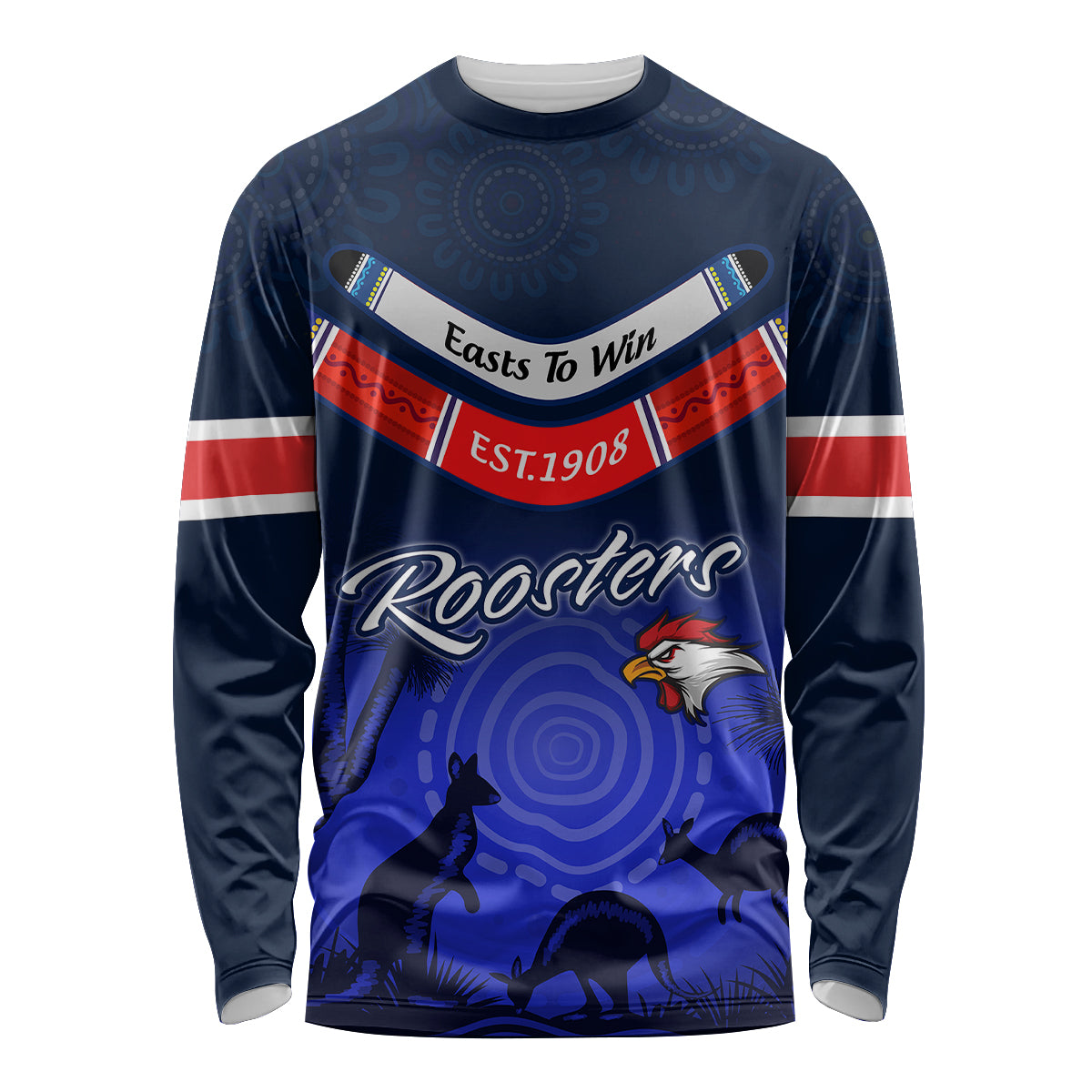 custom-rosster-easts-to-win-long-sleeve-shirt-sydney-rugby-est-1908-boomerang-indeginous