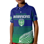 custom-warriors-new-zealand-rugby-kid-polo-shirt-maori-face-ta-moko-simple-style