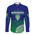 custom-warriors-new-zealand-rugby-long-sleeve-button-shirt-maori-face-ta-moko-simple-style
