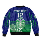 custom-warriors-new-zealand-rugby-sleeve-zip-bomber-jacket-maori-face-ta-moko-simple-style