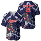 Custom Roosters Rugby Polynesian Tribal Baseball Jersey