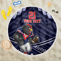 Custom Roosters Rugby Polynesian Tribal Beach Blanket