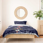 Custom Roosters Rugby Polynesian Tribal Bedding Set