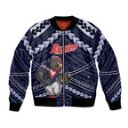 Custom Roosters Rugby Polynesian Tribal Bomber Jacket